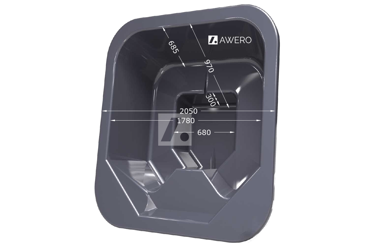 Tünnisisu nelinurkne 2050x2050mm