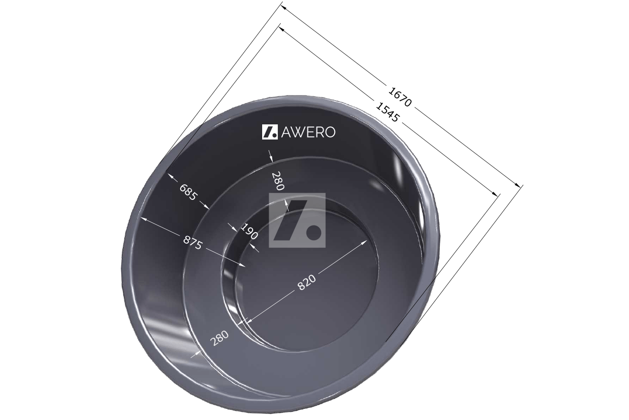 Tünnisisu ümar 1670x1670mm