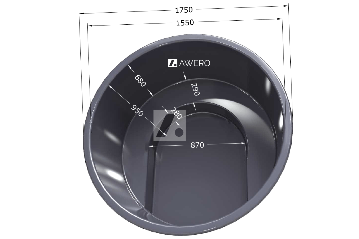 Tünnisisu ümar 1750x1750mm