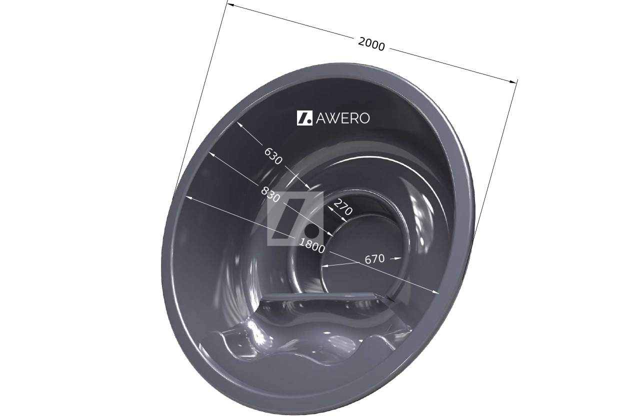 Tünnisisu ümar 2000x2000mm