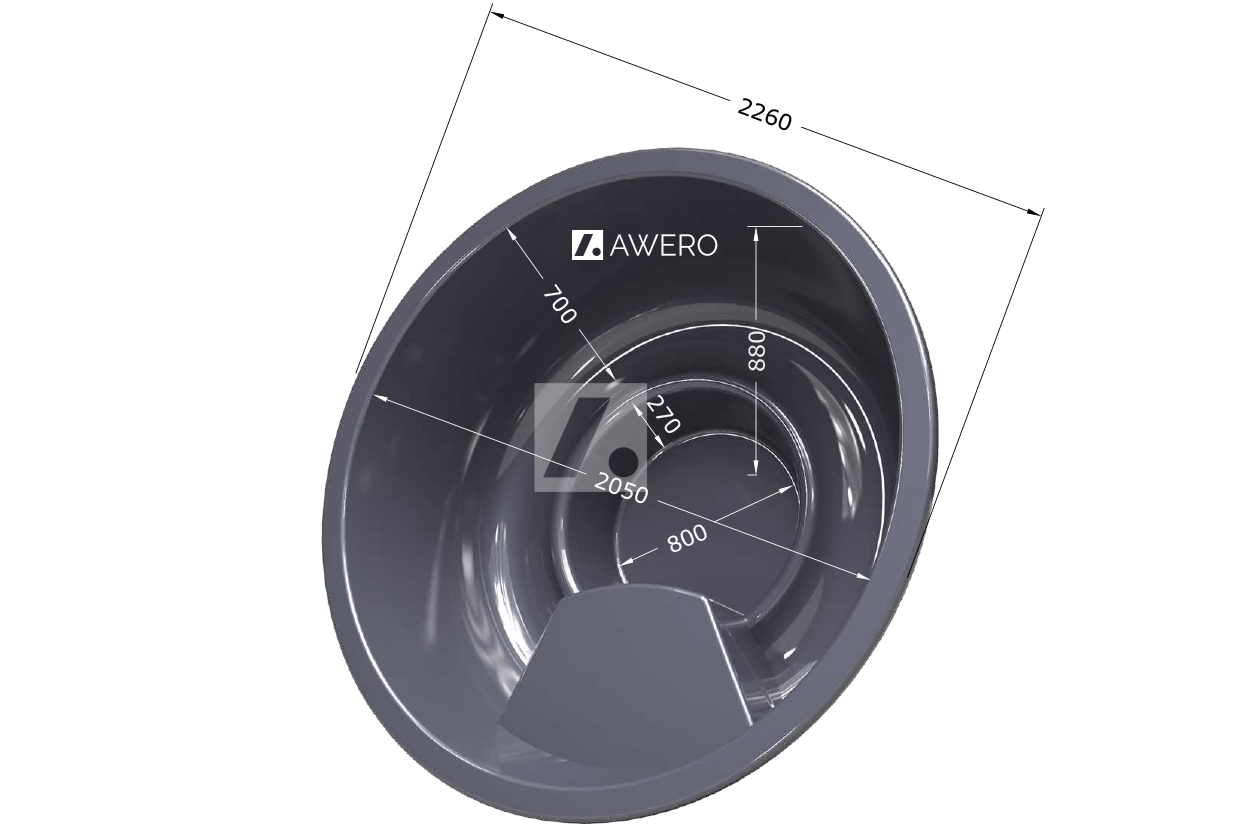 Tünnisisu ümar 2260x2260mm