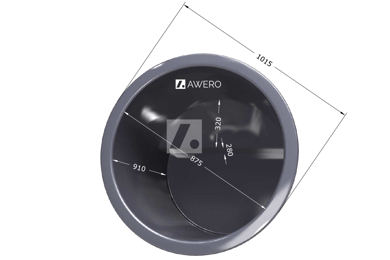 Tünnisisu ümar 1015x1015mm