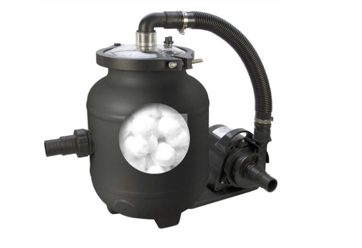 Filtripallidega vee filtreerimissüsteem