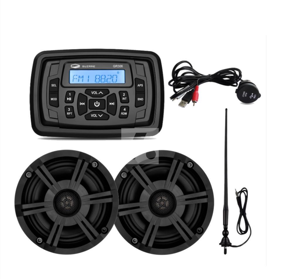 Mariine stereosüsteem kümblustünnile (GR306) 2x 120W kõlariga